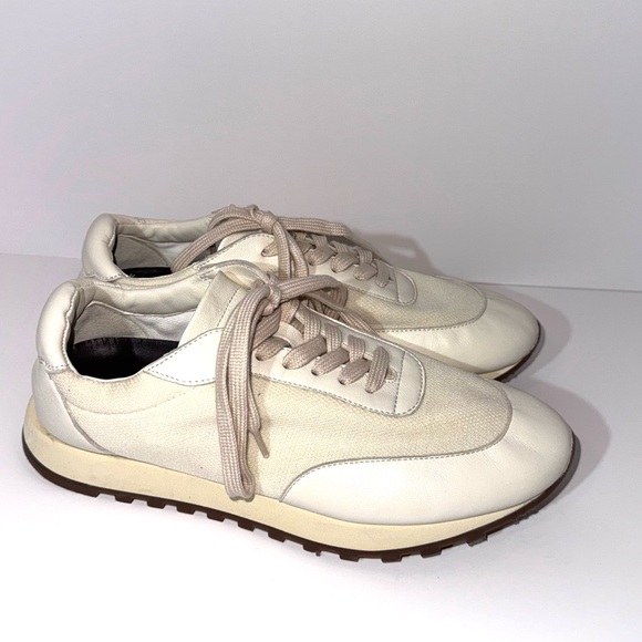 The Row Shoes - The Row Owen Leather & Mesh Sneakers